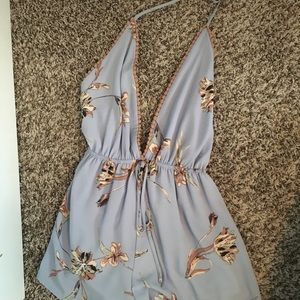 NWOT halter romper, open back